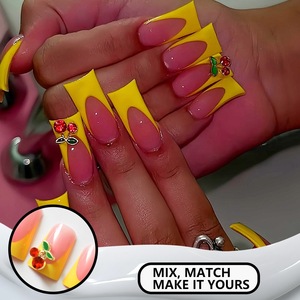 <span class=keywords><strong>Uñas</strong></span> Postizas Económicas al por Mayor, con Diseño de Mapache, <span class=keywords><strong>Acabado</strong></span> Dorado Texturizado, Forma de Flor, 3D, Semimanuales, Hechas a Máquina - Product Image 4