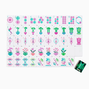 Juego de Mahjong Americano de Lujo de 2, 3 y 4 Capas Personalizado Directamente del Fabricante, Fichas de Mahjong Oh My Emerald 160 de Melamina Acrílica - Product Image 2