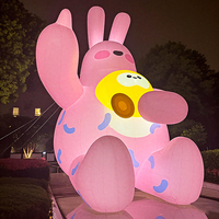 Dessin animé gonflable Anime modèle gonflable Moon Mall grande poupée mascotte modèle lumineux fleur poupée d'amour