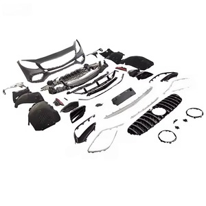 Per <span class=keywords><strong>Mercedes</strong></span>-Benz <span class=keywords><strong>classe</strong></span> <span class=keywords><strong>S</strong></span> W217 coupé C217 Upgrade a S63 S65 M-Kit carrozzeria stile tech paraurti anteriore con griglia - Product Image 3