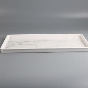 Bandeja Cuadrada de Melamina con Patrón de Mármol, Tamaño L, Apta para Lavavajillas, Duradera, Segura para Contacto con Alimentos, Bandejas de Servicio Residenciales - Product Image 2