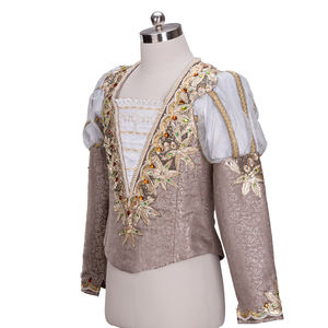 Túnica de <span class=keywords><strong>Bailarina</strong></span> de Ballet para Mujer, Estilo <span class=keywords><strong>Cascanueces</strong></span>, Manga Larga Abullonada, Color Oro Pálido, Hecha a Medida - Product Image 4