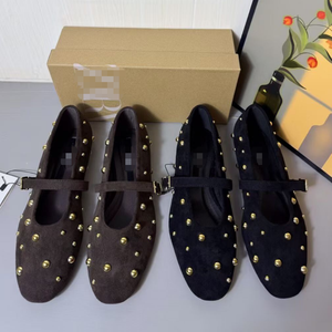 F703 ZA 2026 Nuevas Sandalias Populares para Mujer, Sandalias Planas de Playa con Punta Redonda, Blancas y Doradas, Ligeras, Tipo Bailarinas - Product Image 5