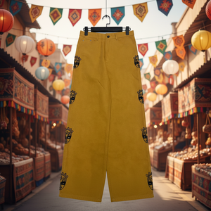 กางเกงแฟชั่นชนเผ่าเนเดเบเล กางเกงวัฒนธรรม ไซส์ใหญ่ สวมใส่สบาย ไม่ยับ ระบายอากาศได้ดี ผ้าไนลอน/ผ้าฝ้าย สำหรับเป็นของขวัญ ของที่ระลึก - Product Image 1