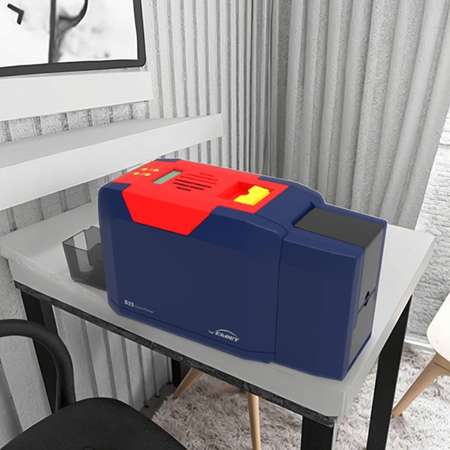S22 High Speed PVC ID Card Printer Double-Sided Printing 300dpi Resolution ROHS Certified USB Connectivity New in Stock