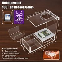 Support de scanner pour cartes avec pochettes en acrylique transparent, support photo, support de numérisation de cartes à collectionner compatible avec Manabox, application TCG Player