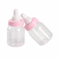 Boîte à bonbons en plastique transparent en forme de biberon pour cadeaux de fête, idéale pour baby shower, mariage, anniversaire, petit rangement de cadeaux