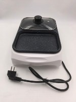 Grill électrique multifonctionnel avec surface de cuisson antiadhésive ouverte de 1500 W pour une utilisation en extérieur et en intérieur