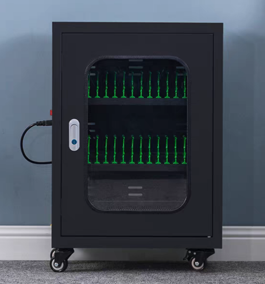 40 Ports Multi Device Charging Station Cabinet, Secure Lockable Tablet Phone Laptop Charging Cart for Classroom