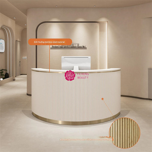 Escritorio de <span class=keywords><strong>recepción</strong></span> moderno personalizado de belleza Yicheng, muebles de <span class=keywords><strong>peluquería</strong></span> de salón de belleza, <span class=keywords><strong>mostrador</strong></span> de <span class=keywords><strong>recepción</strong></span> curvo a la venta - Product Image 5