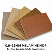 Panneaux de fibres à densité moyenne (MDF) plaqués mélamine, 0,8-25 mm, multi-spécifications, format 4x8, solution complète pour l'ameublement de toute la maison