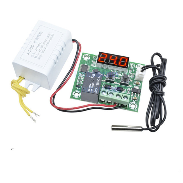 YOINNOVATI W1209 Mini thermostat Temperature Controller Incubator thermostat Power Supply Module AC 110V-220V LED Display Temp meter tester