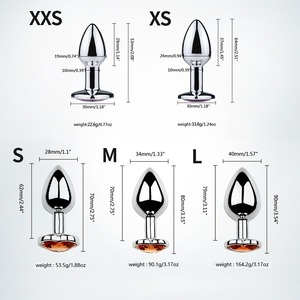 3Pcs/Set Metal Anal <strong>Plug</strong> <strong>Stainless</strong> Fetish Adult Anal Sex Toys <strong>Heart</strong> <strong>Shape</strong> Crystal <strong>Jeweled</strong> Anal <strong>Butt</strong> <strong>Plug</strong> Big for Men Woman - Product Image 6