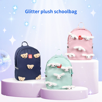 Sac à dos scolaire unisexe léger et imperméable pour ODM/OEM, motif dessin animé mignon avec lumière clignotante, idéal pour la rentrée scolaire ou comme cadeau.