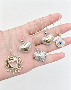 Collar con Colgante de Corazón de Circonio, Chapado en Oro de 18K, Joyería de Moda, Estilo Exquisito - Product Image 5