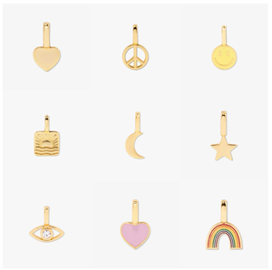 Pendentifs Personnalisés DIY en Gros Breloques Bijoux de Mode Fabrication de Colliers Bracelets Non Ternissables Or 18K Émail Cœur Arc-en-Ciel Lune - Product Image 2