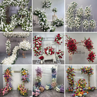 2025 populaire extérieur forêt mariage fleur chemin décoration fleur verte coureur fleurs artificielles et plantes pour mariage