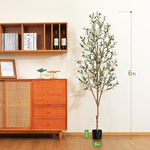 Arbre en pot <span class=keywords><strong>d</strong></span>'intérieur avec des fruits réalistes <span class=keywords><strong>olivier</strong></span> artificiel pour la <span class=keywords><strong>d</strong></span>écoration de bureau à domicile - Product Image 1