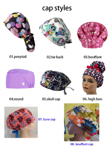 Cuffie Chirurgiche con Fodera in Raso, Stampa Personalizzata con Cartoni Animati, Cuffie per Infermieri con Foro per Coda di Cavallo - Product Image 6