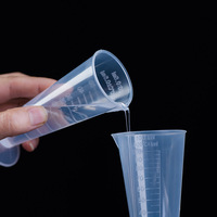 HAIJU LAB Bécher conique en plastique transparent 100ML Mesures de laboratoire Tasse à mesurer graduée Outils de laboratoire essentiels