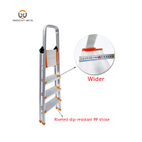 Echelle portative en aluminium de haute qualité, escalier pliable, échelle domestique avec main courante
