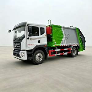 Dongfeng Huashen 14CBM Hydraulic Compressed Garbage Truck with Ground Drop <b>Bin</b> Waste Collector Sanitation Truck - Product Image 4