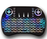 Keyboard Nirkabel I8 2.4G Mini Smart Touch Keyboard Lampu Latar Tiga Warna Marquee 2.4ghz Nirkabel Usb USB 2.0,USB Tipe C Desktop