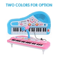 37 Keys Kids Musical Piano Electronic Piano Keyboard Toy Musical Instrument Toy with Microphone for Boys Girls Over 3 Years Old