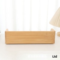 Boîte de rangement rectangulaire en bambou massif, organisateur de sachets de thé et de café, style moderne et minimaliste, pour bureau et boissons