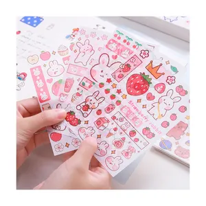 Custom Cute Diary DIY Planner Kawaii Sticky Stickers Set Scrapbooking for Girls Decorative Back to School Stationery Supplies