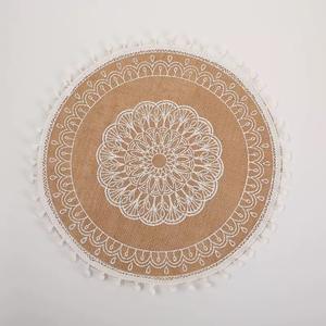 Tapis de table en cuir tissé à la main, écologique, moderne, personnalisable, pour restaurant, décoration de table, tapis de repas circulaire - Product Image 6