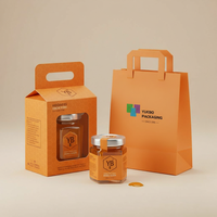 Stoples Madu Kaca dengan Tutup Ulir dan Sendok Madu Ramah Lingkungan Dapat Didaur Ulang 45ml-100ml untuk Madu Susu Jeli