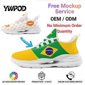 Chaussures de sport personnalisées en gros <span class=keywords><strong>avec</strong></span> nom d'équipe, série OEM ODM, impression à la demande, logo personnalisé, baskets respirantes FN079-26027049-2 - Product Image 1