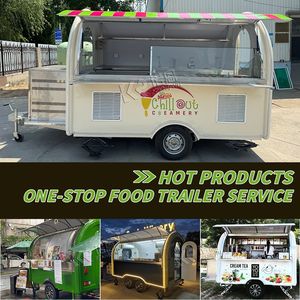 Remolque de Comida Redondo Pequeño de Acero Inoxidable 304, Certificado CE, para Venta de Aperitivos y Comida Callejera, 2025 - Product Image 3