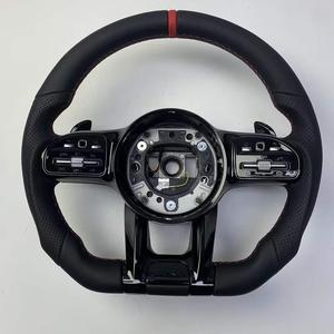 Volant en cuir en forme de <span class=keywords><strong>D</strong></span> avec marque de centrage rouge et poignée sculptée pour C/E/CLA/GLC/GLE/CLS/<span class=keywords><strong>GLA</strong></span>/GLB - Product Image 1