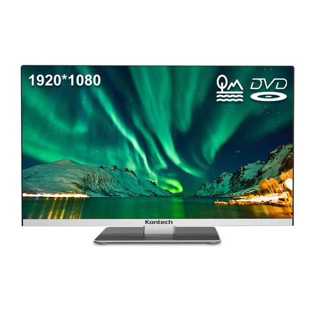 24 Inch 12/24 Volts Smart TV with 24V & Mains Travel TV, DVD, M7 Fast Scan for Satellite S2, Freeview T2 for Campervan Motorhome