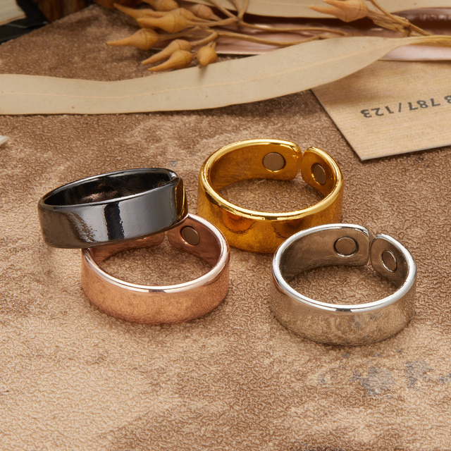 Resizeable Magnetic Ring for Men Women Gift Anti Magnet Rings Power Therapy Magnets Weight Lose Health Care Jewelry