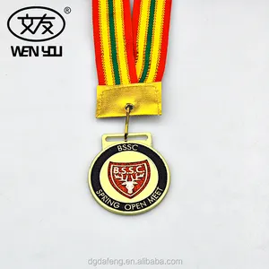 Customized 3D Metal Die Cast Crafts Enamel Graduation Medallion Honor Badge Medal Manufacture Product