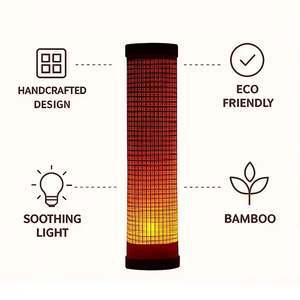 โคมไฟระย้าไม้ไผ่ทันสมัยขายดีวัสดุเป็นมิตรต่อสิ่งแวดล้อมสำหรับบรรยากาศเชิญชวนที่อบอุ่นจากผู้ผลิตอินเดีย - Product Image 4