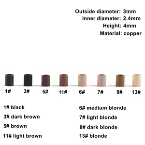 Xuchang Harmony <span class=keywords><strong>4</strong></span>-Barrels 4000pcs 3x2.4x4mm Extensions de cheveux I-Tip lisses avec <span class=keywords><strong>micro</strong></span>-perles en cuivre et outils pour extensions capillaires - Product Image 4