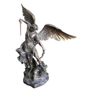 Estatua de Hada de jardín de bronce <span class=keywords><strong>Saie</strong></span> caliente, escultura religiosa de San Miguel Arcángel de bronce de tamaño natural - Product Image 5
