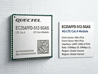 Module 4G LTE Cat4 Quectel EC25AFFD-512-SGAS compatible avec Android, Linux, Raspberry Pi