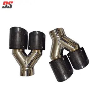 China gold supplier high performance good price dual carbon fiber y exhaust tip for cars