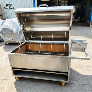 Asador de <span class=keywords><strong>Pollo</strong></span> <span class=keywords><strong>Peruano</strong></span> <span class=keywords><strong>a</strong></span> la Brasa con Parrilla Giratoria de Acero Inoxidable y Cubierta <span class=keywords><strong>Estilo</strong></span> Brasileño/Cipriota - Product Image 1