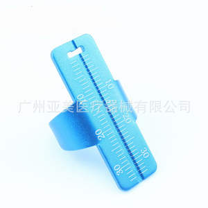 Règle dentaire pour la mesure des canaux radiculaires en acier inoxydable coloré et en alliage d'aluminium avec étui - Product Image 1