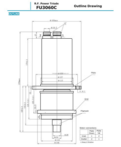 Tube d'oscillation à triode électronique RF FU3060C d'origine chinoise BEIJING, tube de puissance pour machine haute fréquence - Product Image 3