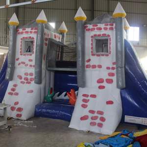 Structure gonflable EMPIRE CASTLE COMBO : Toboggan d'escalade et parcours d'obstacles pour enfants, idéal pour les événements commerciaux et la location extérieure (capacité 1000 kg) - Product Image 1