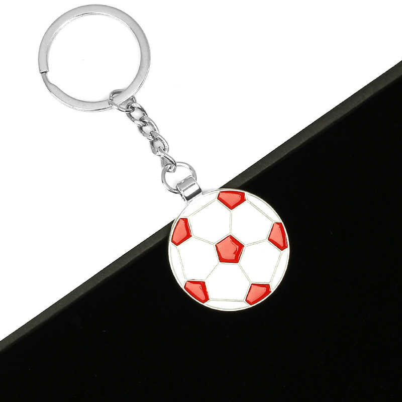 Porte-clés Style Football/Rouge et Blanc