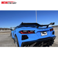 Aile arrière en Fiber de carbone C8 pour Chevrolet Corvette C8 2020 modifié amélioré Z06 aileron d'aile arrière en Fiber de carbone sec