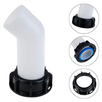 Adaptateur de réservoir IBC S60x6 DIN60 avec robinet de vidange, bouchon de sortie, raccord pour eau/huile/carburant